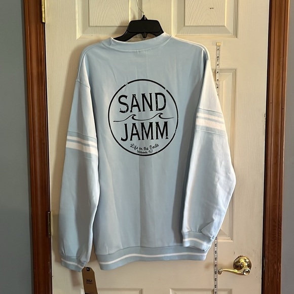 MV Sport Light Blue Sand Jamm Sweatshirt - size Large - Picture 2 of 10